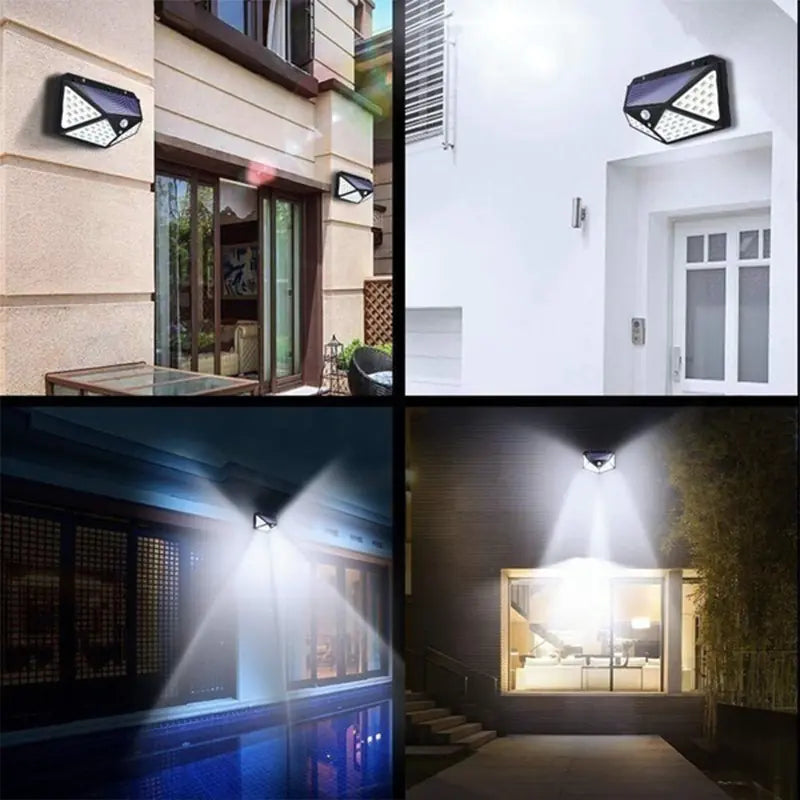 SolarGuard™ Motion Sensor Wall Light – 100 LED, 1200mAh