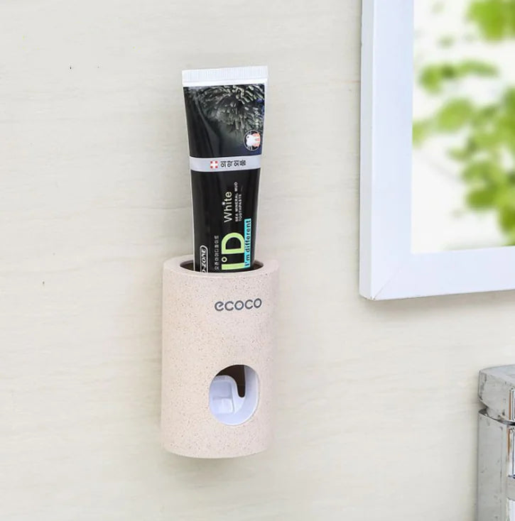 EcoPress™ – Automatic Toothpaste Dispenser (Wheat Straw Biodegradable)