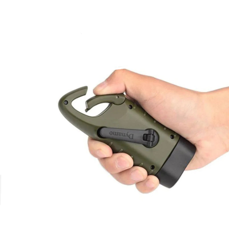 Solar Hand-Crank Emergency Flashlight – Eco Power for Camping & Storms