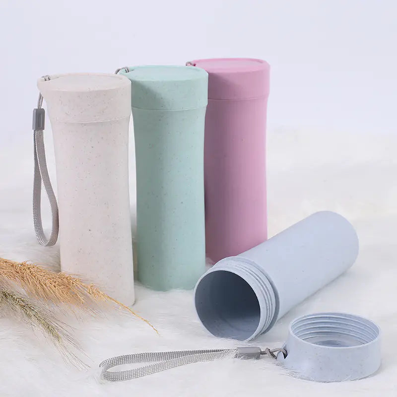 EcoSip™ Wheat Straw Travel Cup – 400–500ml (Student Edition)