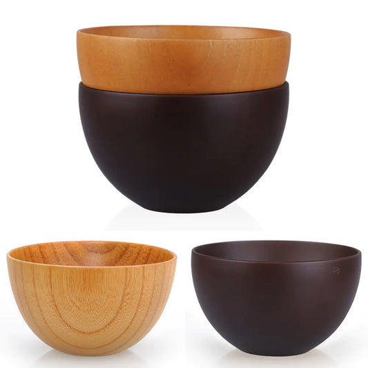 ZenCraft™ Wooden Miso Bowl – Natural Finish (10.7x6.7cm)