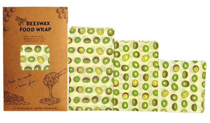 Reusable Beeswax Food Wrap – 3-Piece Eco Set