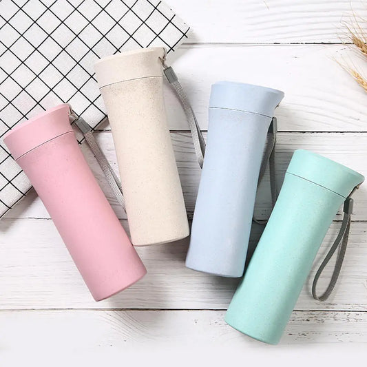 EcoSip™ Wheat Straw Travel Cup – 400–500ml (Student Edition)