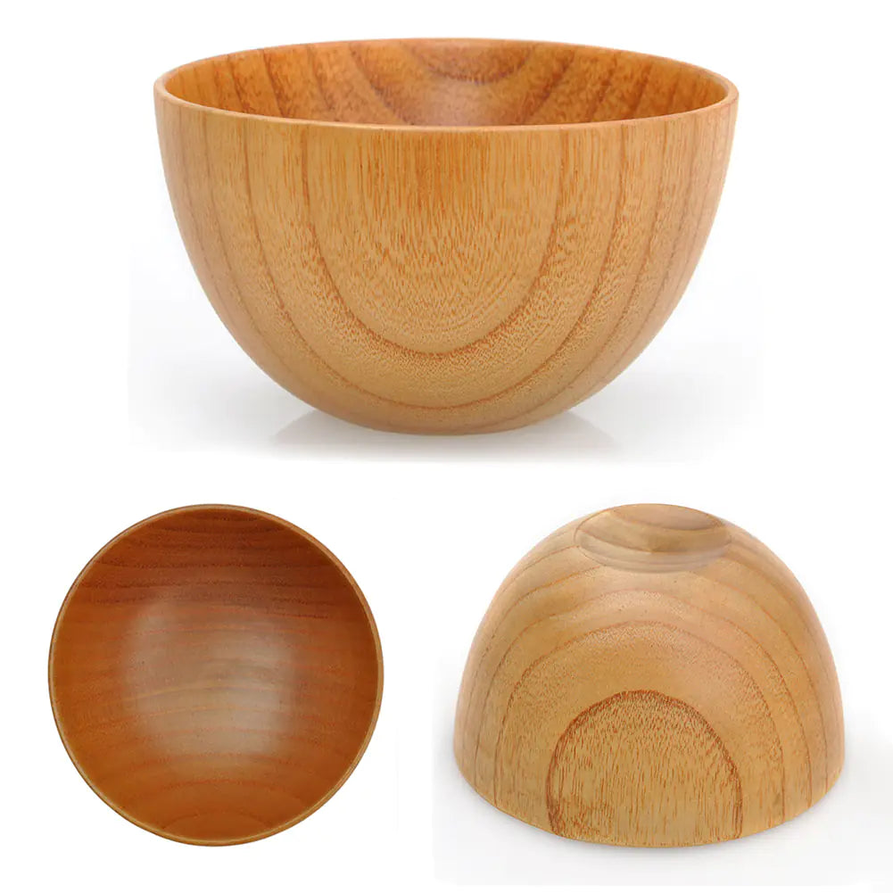 ZenCraft™ Wooden Miso Bowl – Natural Finish (10.7x6.7cm)