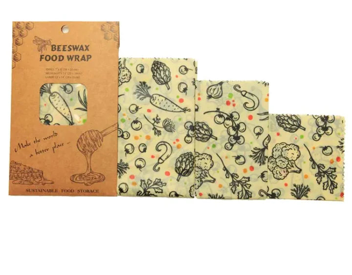 Reusable Beeswax Food Wrap – 3-Piece Eco Set