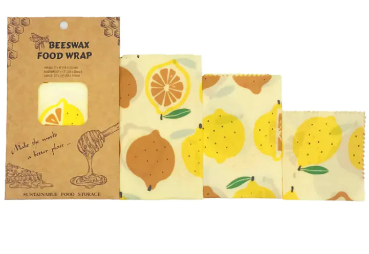 Reusable Beeswax Food Wrap – 3-Piece Eco Set