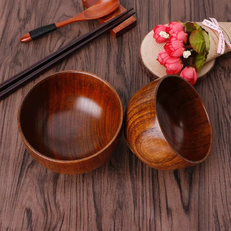 RusticWood™ Eco-Friendly Natural Wooden Bowl – Handcrafted for Dining & Decor