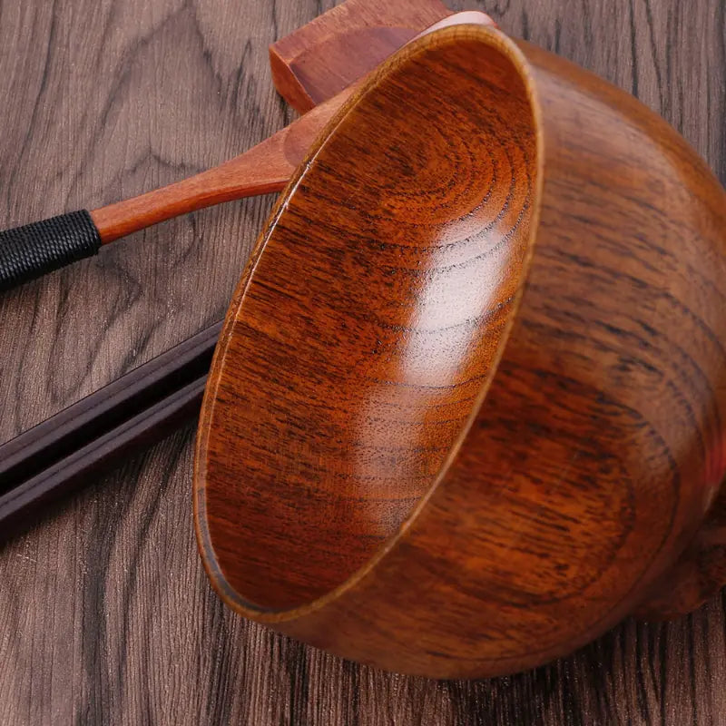 RusticWood™ Eco-Friendly Natural Wooden Bowl – Handcrafted for Dining & Decor