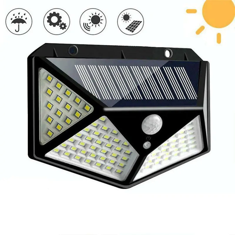 SolarGuard™ Motion Sensor Wall Light – 100 LED, 1200mAh