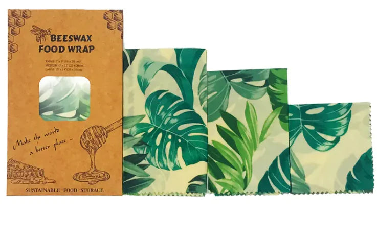 Reusable Beeswax Food Wrap – 3-Piece Eco Set