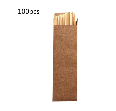 EcoSip™ – 100-Pack Biodegradable Wheat Drinking Straws