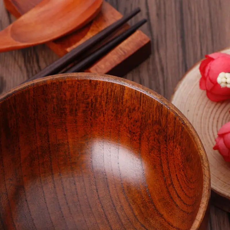 RusticWood™ Eco-Friendly Natural Wooden Bowl – Handcrafted for Dining & Decor
