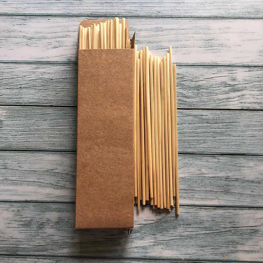 EcoSip™ – 100-Pack Biodegradable Wheat Drinking Straws